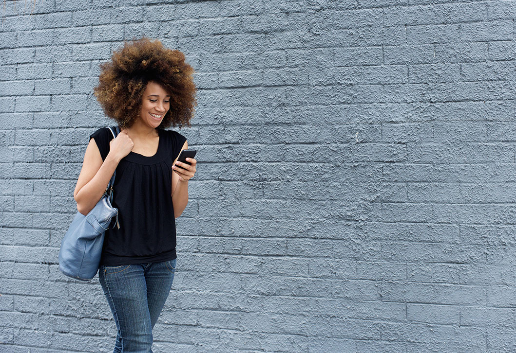 african american woman on the phone