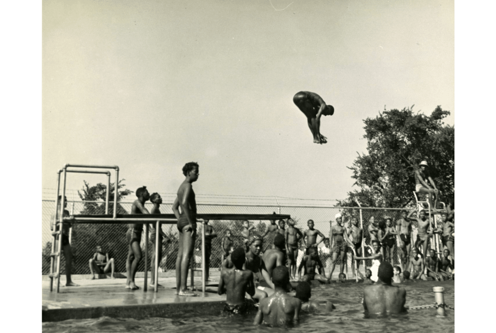 In this undated photo, Orange Mound kids play in the local swimming pool.