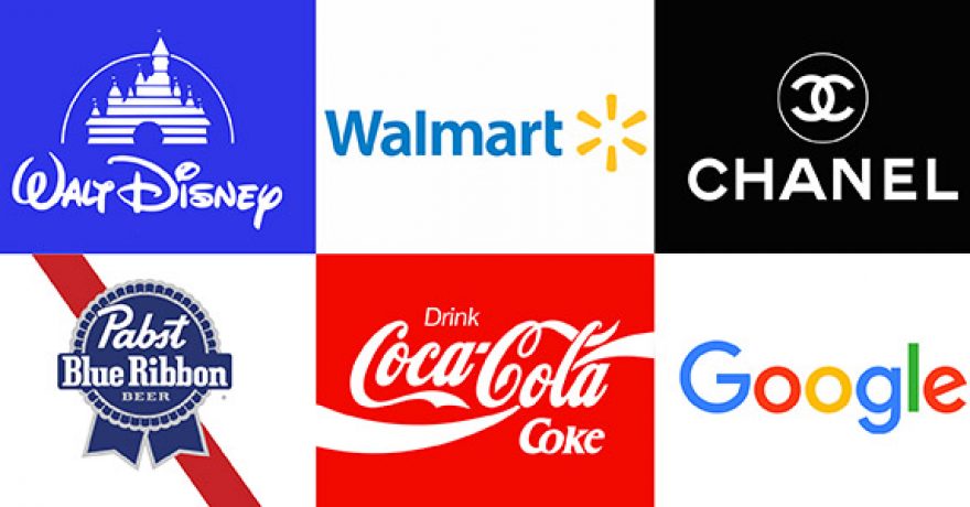 A variety of brand logos